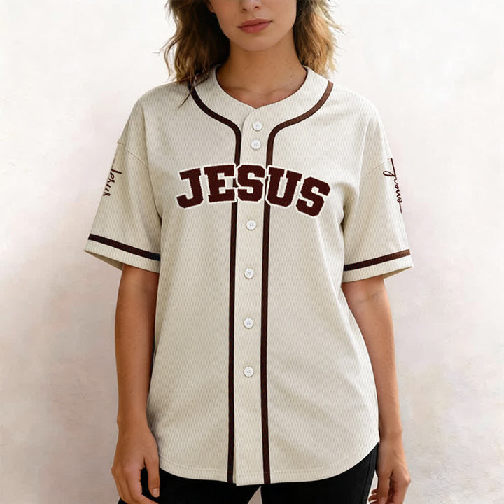 Christianartworkshop Maglia da baseball unisex personalizzata con Gesù Classico Abbigliamento Sportivo Personalizzato - image 62