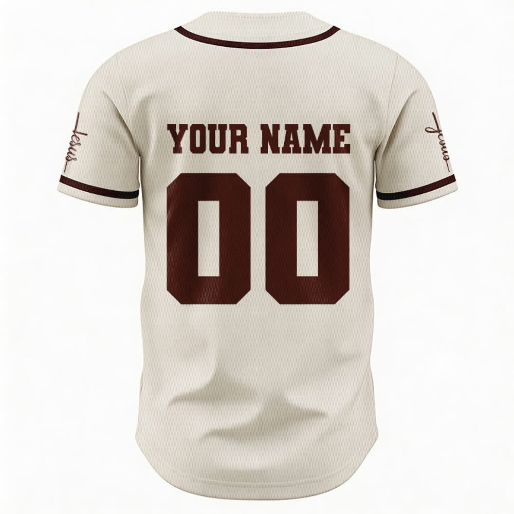 Christianartworkshop Maglia da baseball unisex personalizzata con Gesù Classico Abbigliamento Sportivo Personalizzato - image 59