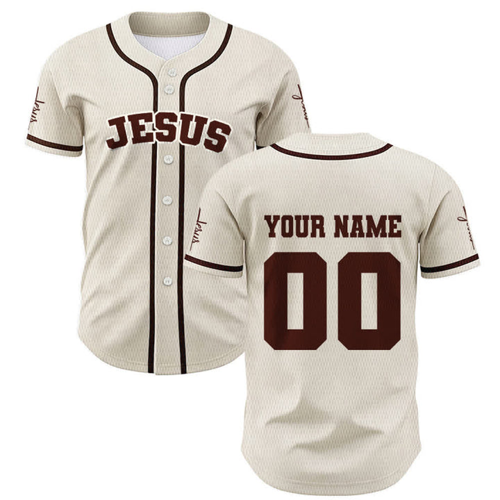 Christianartworkshop Maglia da baseball unisex personalizzata con Gesù Classico Abbigliamento Sportivo Personalizzato - image 57