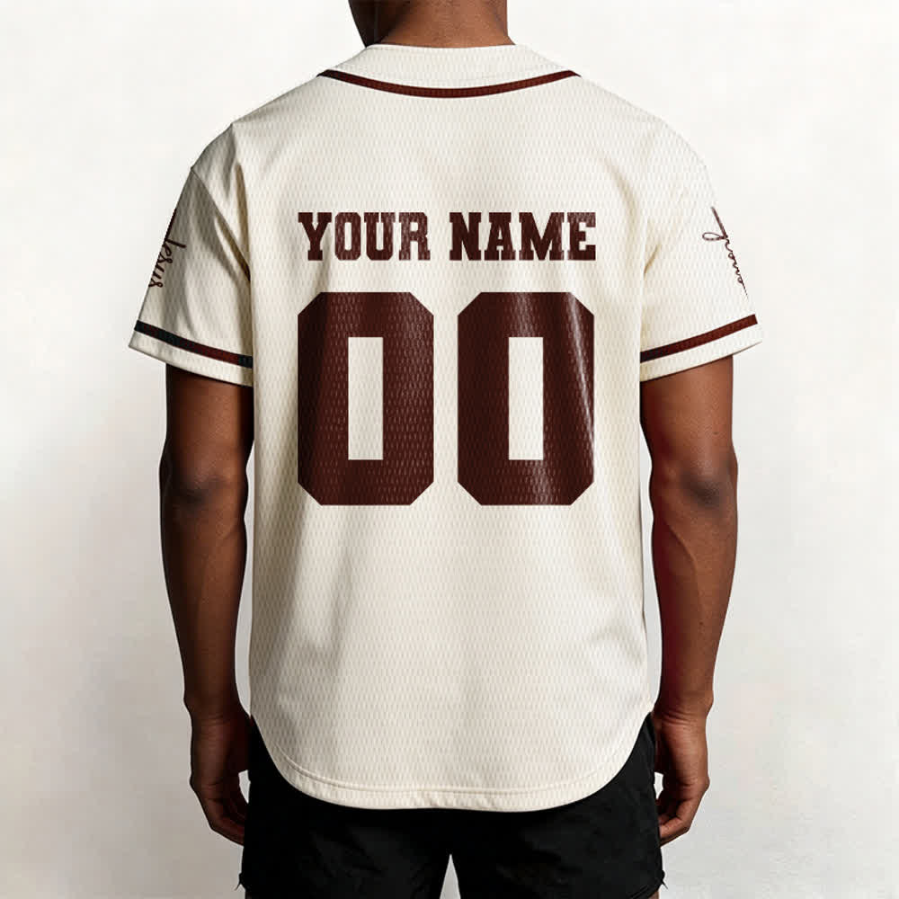 Christianartworkshop Maglia da baseball unisex personalizzata con Gesù Classico Abbigliamento Sportivo Personalizzato - image 61