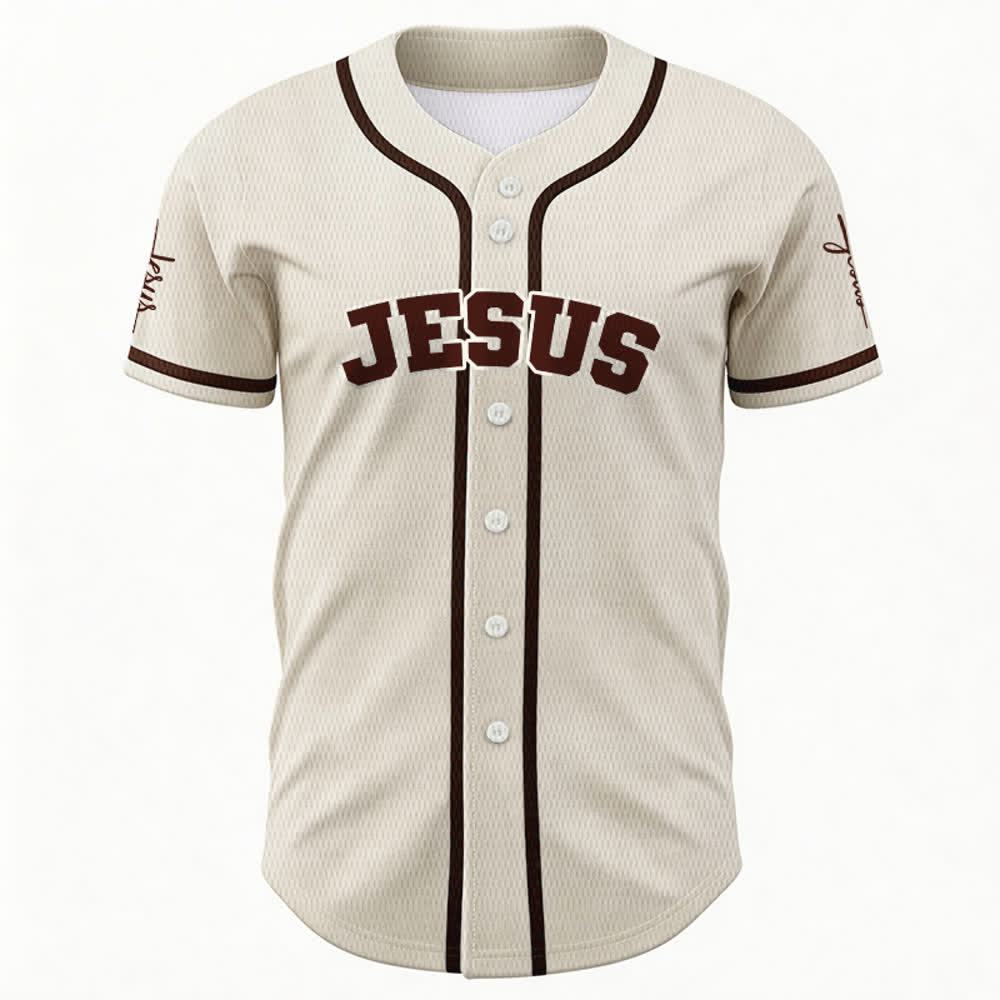 Christianartworkshop Maglia da baseball unisex personalizzata con Gesù Classico Abbigliamento Sportivo Personalizzato - image 58