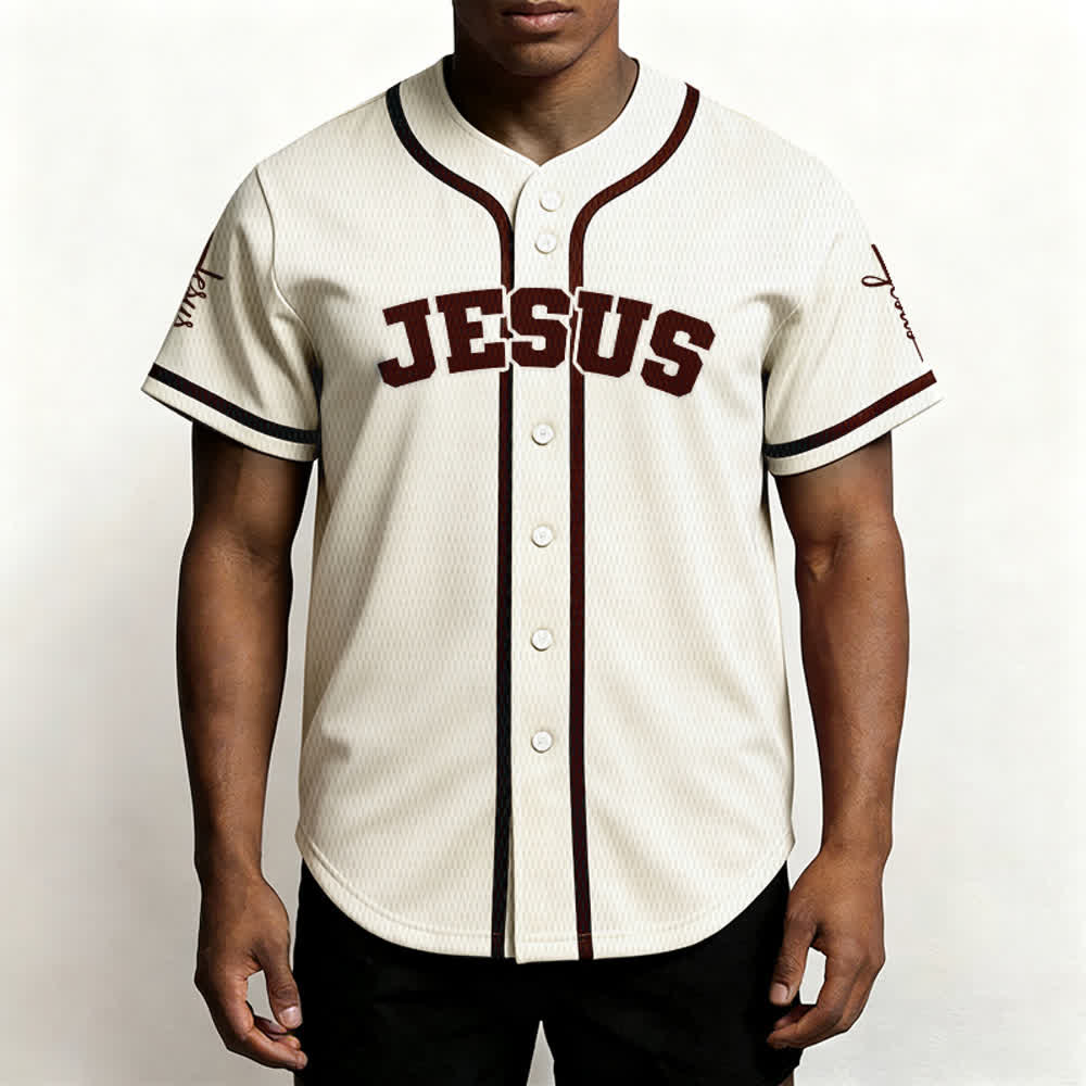Christianartworkshop Maglia da baseball unisex personalizzata con Gesù Classico Abbigliamento Sportivo Personalizzato - image 60