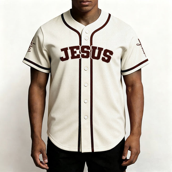 Christianartworkshop Maglia da baseball unisex personalizzata con Gesù Classico Abbigliamento Sportivo Personalizzato - image 60