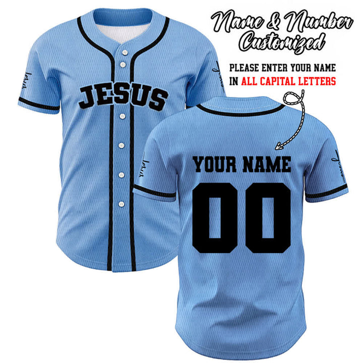 Christianartworkshop Maglia da baseball unisex personalizzata con Gesù Classico Abbigliamento Sportivo Personalizzato - Blu - 5XL - Nome & Numero personalizzati - image 32
