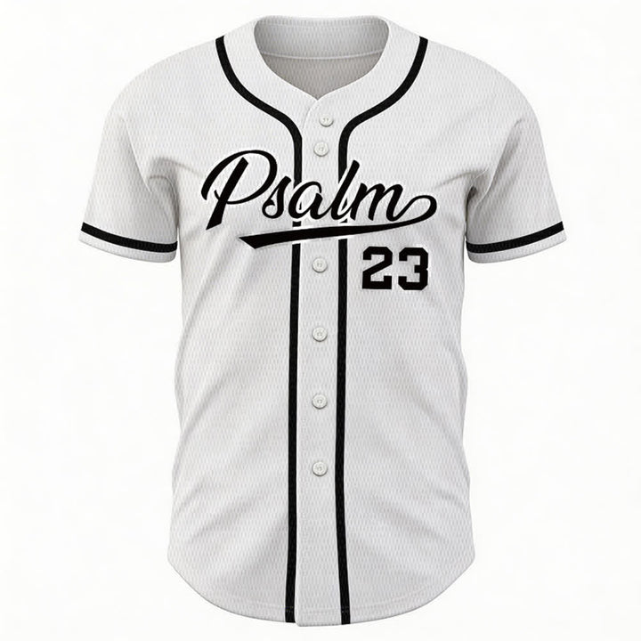 Maglia da baseball unisex Christianartworkshop in stile retrò sportivo con il Salmo 23 - image 8