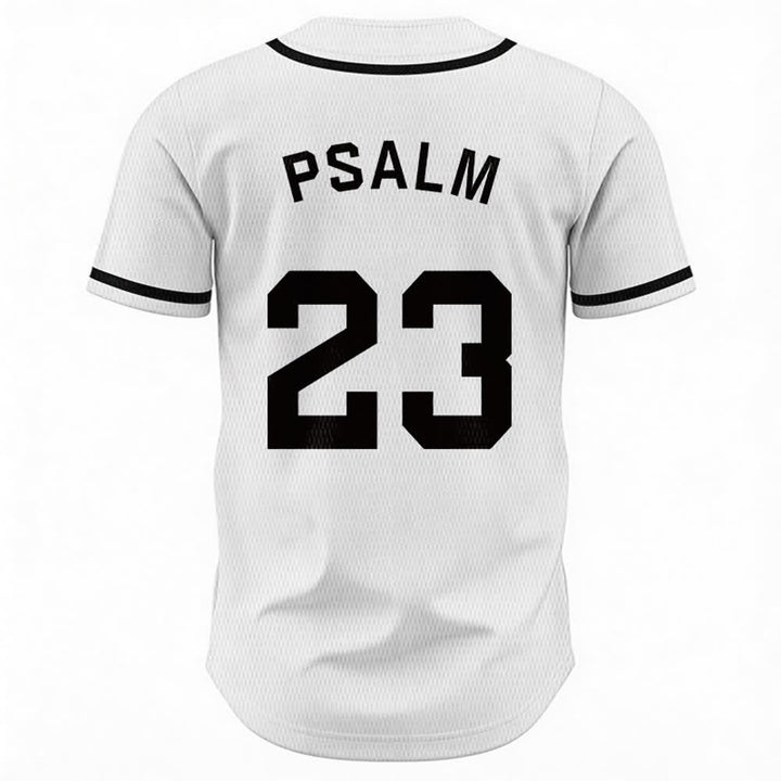 Maglia da baseball unisex Christianartworkshop in stile retrò sportivo con il Salmo 23 - image 9