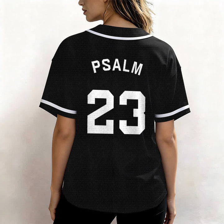 Maglia da baseball unisex Christianartworkshop in stile retrò sportivo con il Salmo 23 - image 20