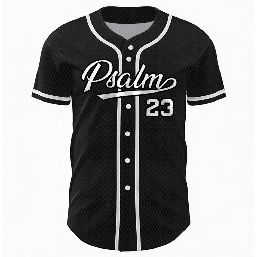 Maglia da baseball unisex Christianartworkshop in stile retrò sportivo con il Salmo 23 - image 15