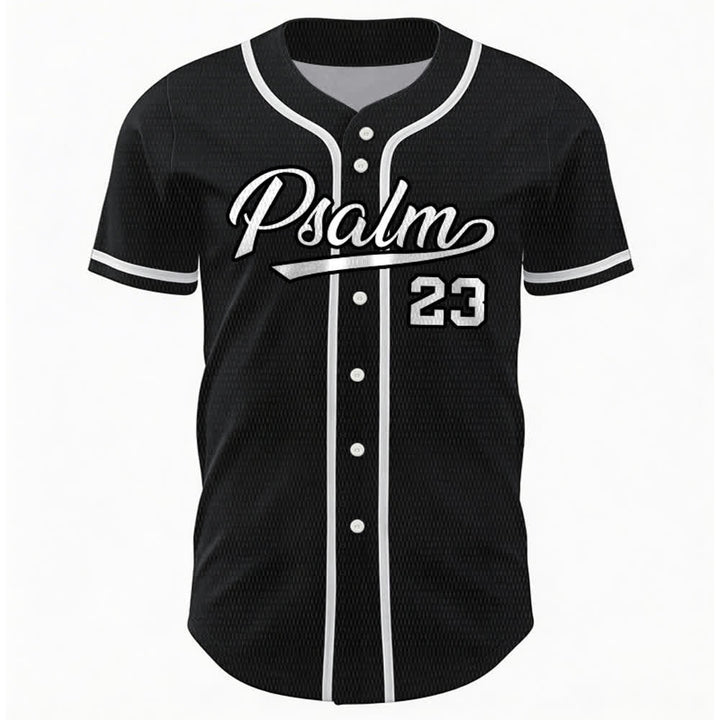 Maglia da baseball unisex Christianartworkshop in stile retrò sportivo con il Salmo 23 - image 15