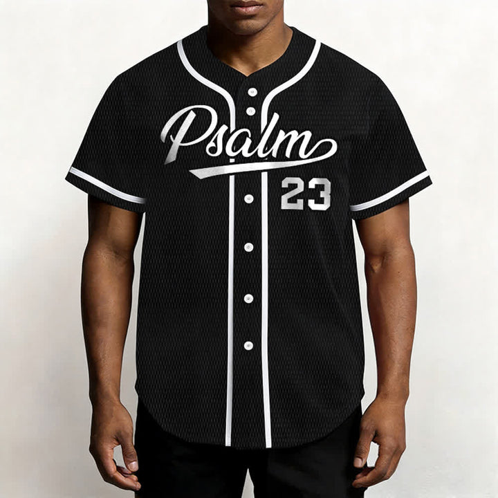Maglia da baseball unisex Christianartworkshop in stile retrò sportivo con il Salmo 23 - image 17