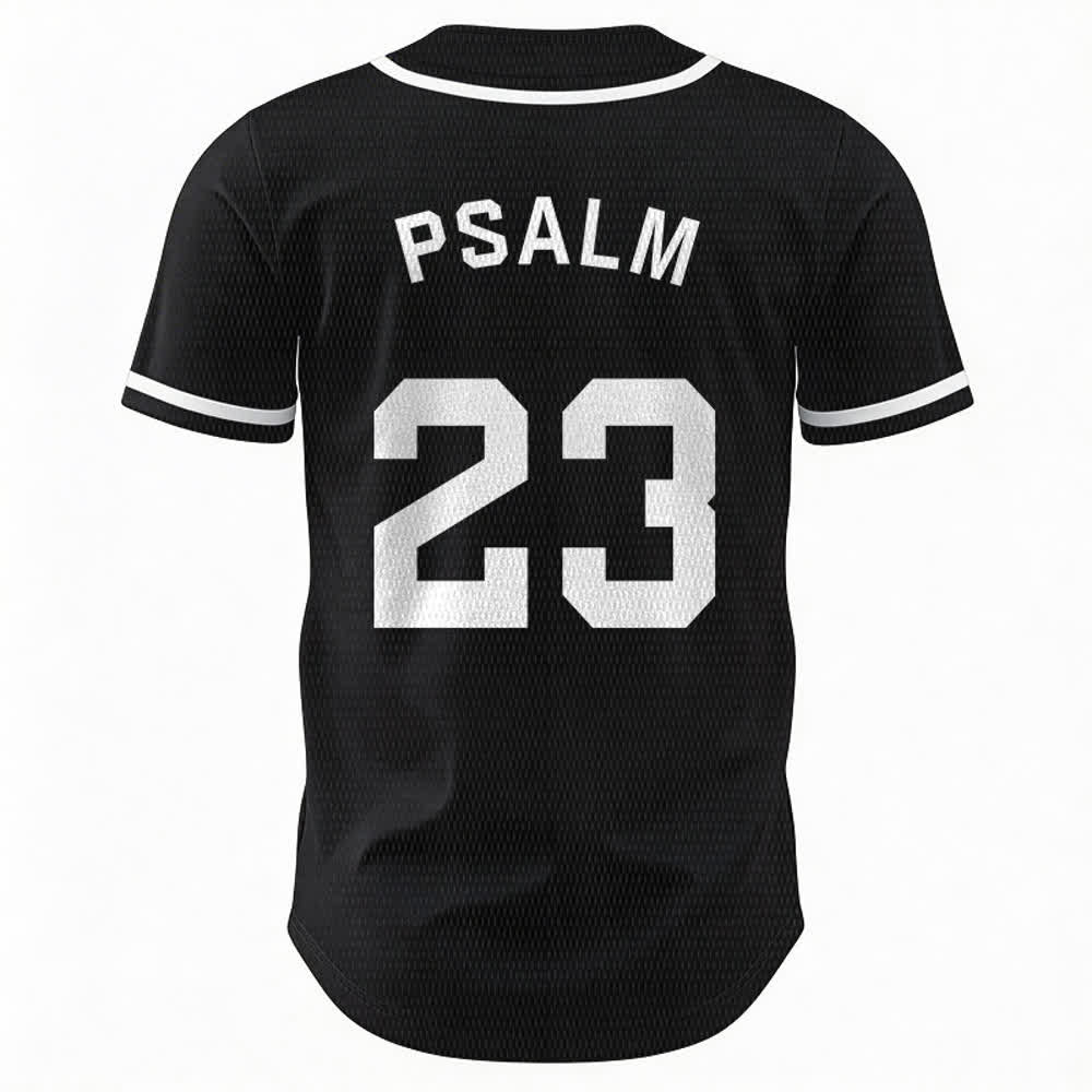 Maglia da baseball unisex Christianartworkshop in stile retrò sportivo con il Salmo 23 - image 16