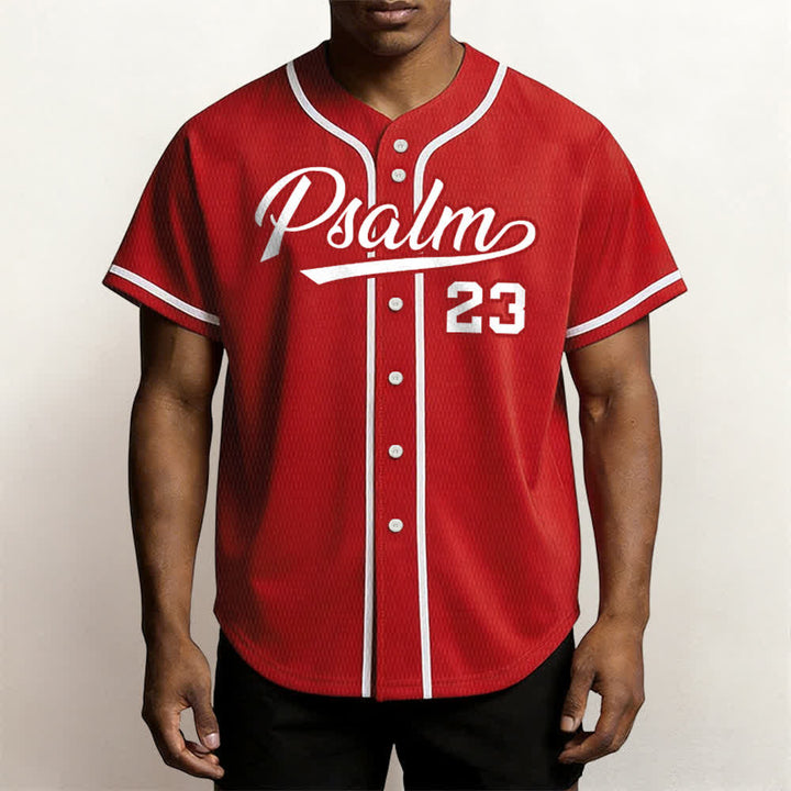 Maglia da baseball unisex Christianartworkshop in stile retrò sportivo con il Salmo 23 - image 26
