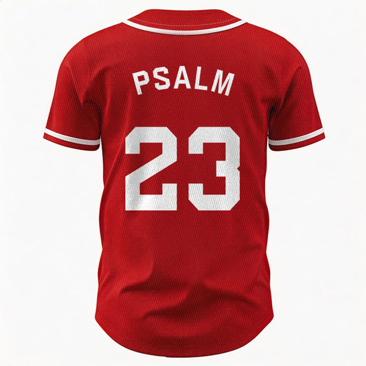 Maglia da baseball unisex Christianartworkshop in stile retrò sportivo con il Salmo 23 - image 23