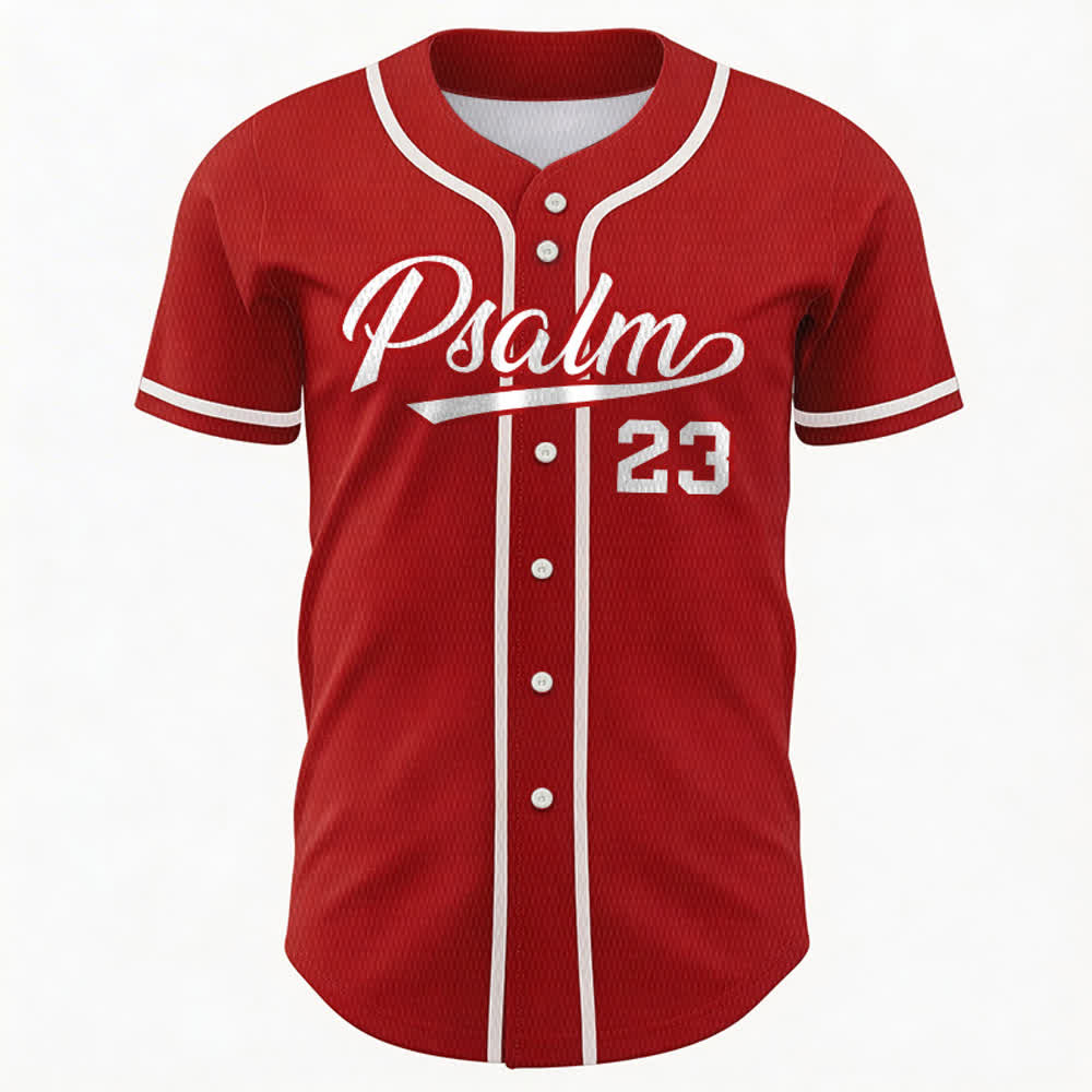 Maglia da baseball unisex Christianartworkshop in stile retrò sportivo con il Salmo 23 - image 22