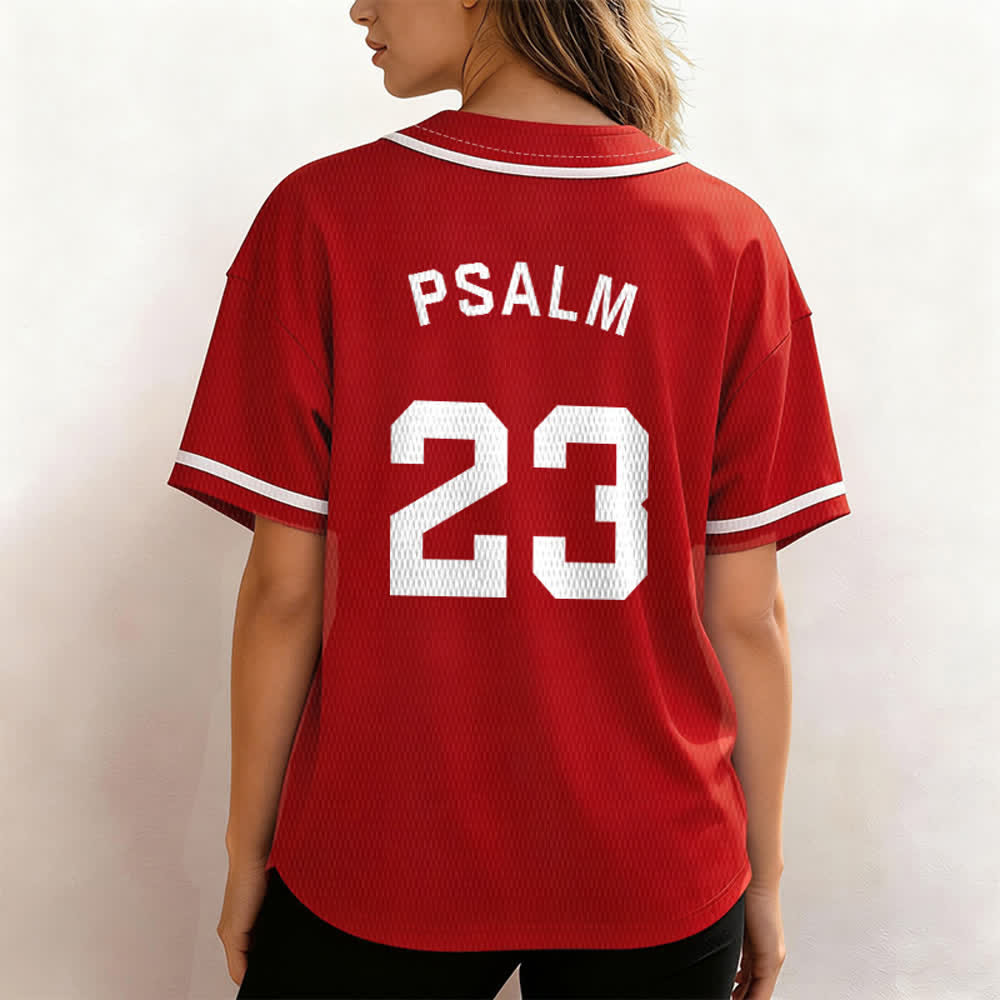 Maglia da baseball unisex Christianartworkshop in stile retrò sportivo con il Salmo 23 - image 25