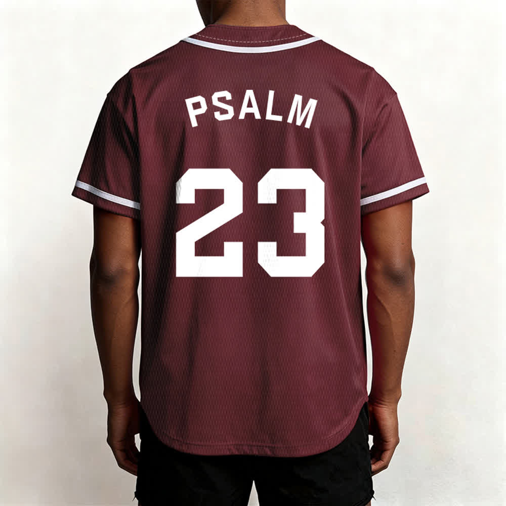 Maglia da baseball unisex Christianartworkshop in stile retrò sportivo con il Salmo 23 - image 34