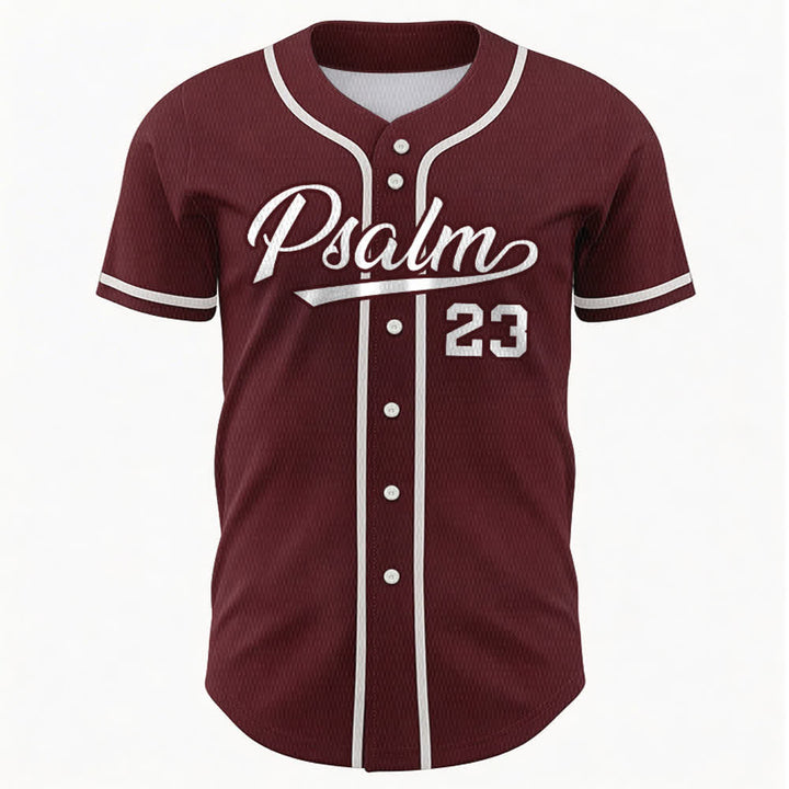 Maglia da baseball unisex Christianartworkshop in stile retrò sportivo con il Salmo 23 - image 29