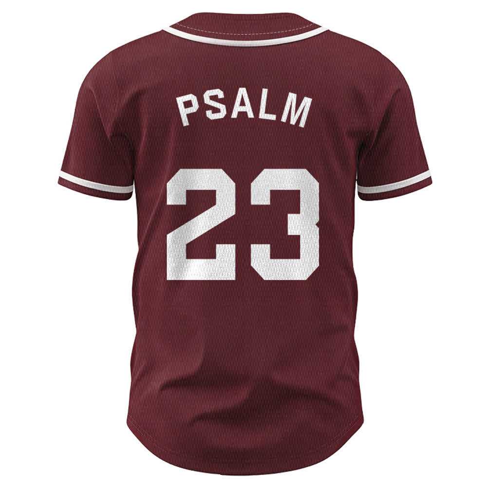Maglia da baseball unisex Christianartworkshop in stile retrò sportivo con il Salmo 23 - image 30