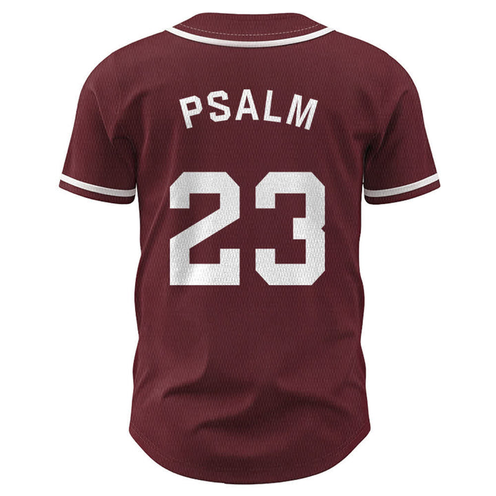 Maglia da baseball unisex Christianartworkshop in stile retrò sportivo con il Salmo 23 - image 30