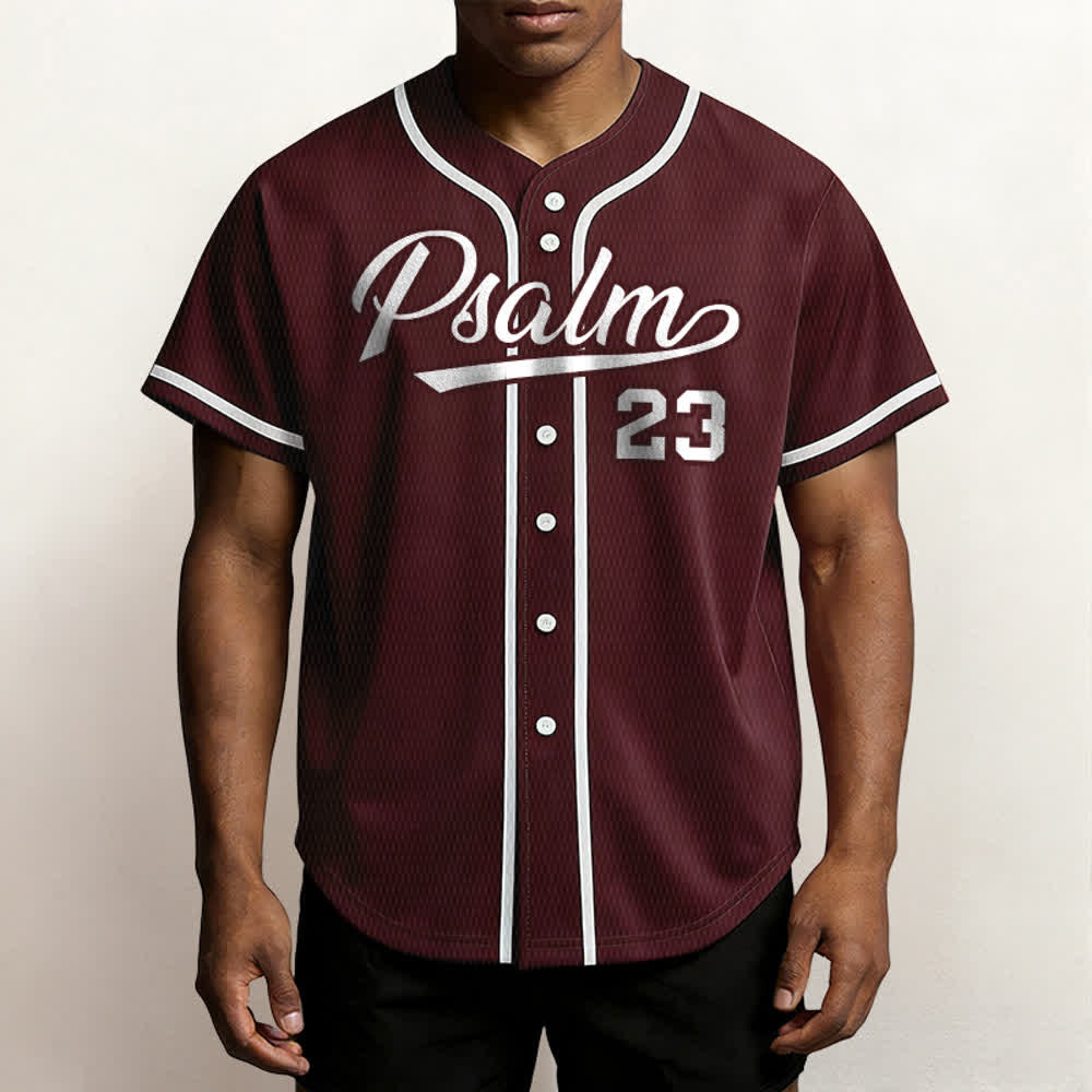 Maglia da baseball unisex Christianartworkshop in stile retrò sportivo con il Salmo 23 - image 33
