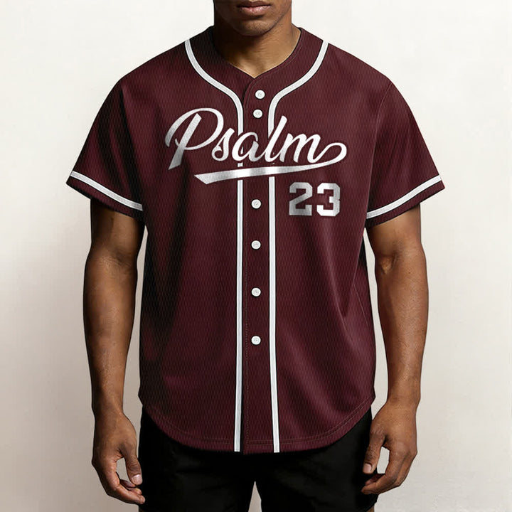 Maglia da baseball unisex Christianartworkshop in stile retrò sportivo con il Salmo 23 - image 33