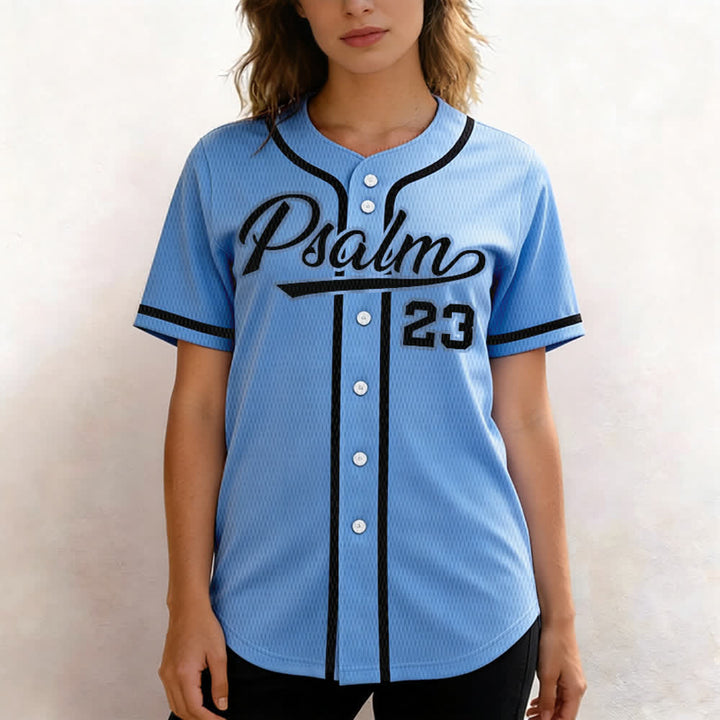 Maglia da baseball unisex Christianartworkshop in stile retrò sportivo con il Salmo 23 - image 40