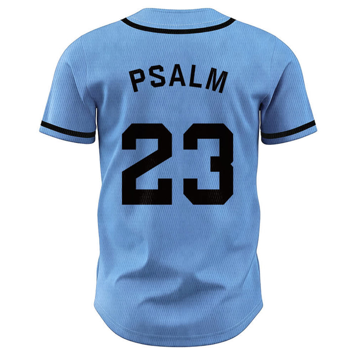 Maglia da baseball unisex Christianartworkshop in stile retrò sportivo con il Salmo 23 - image 37