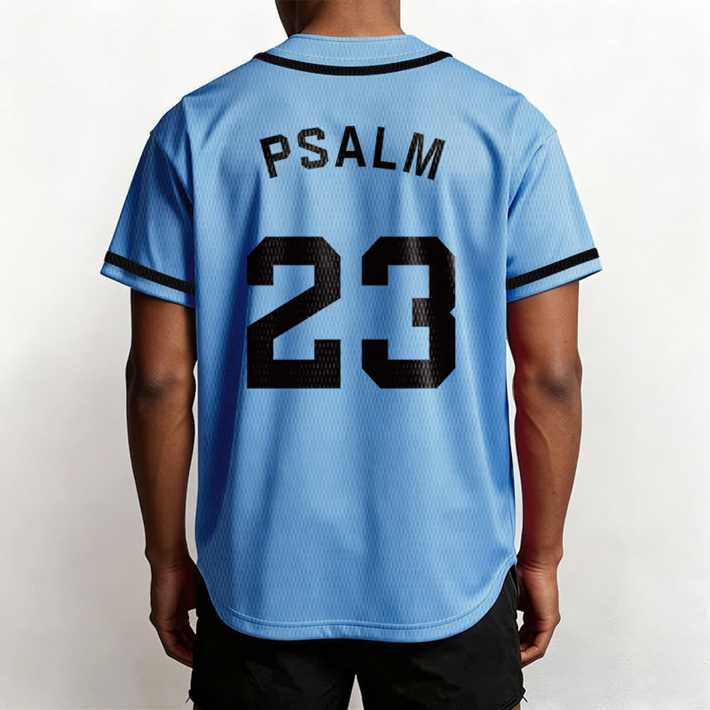 Maglia da baseball unisex Christianartworkshop in stile retrò sportivo con il Salmo 23 - image 39