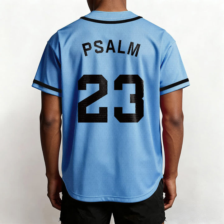 Maglia da baseball unisex Christianartworkshop in stile retrò sportivo con il Salmo 23 - image 39