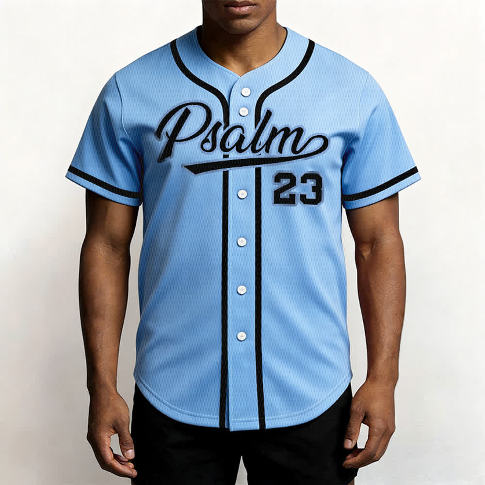 Maglia da baseball unisex Christianartworkshop in stile retrò sportivo con il Salmo 23 - image 38