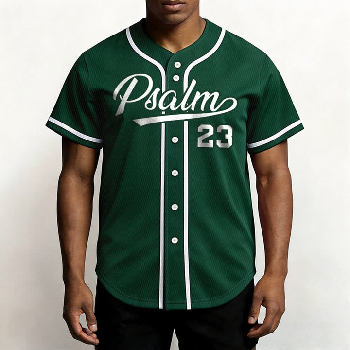 Maglia da baseball unisex Christianartworkshop in stile retrò sportivo con il Salmo 23 - image 45