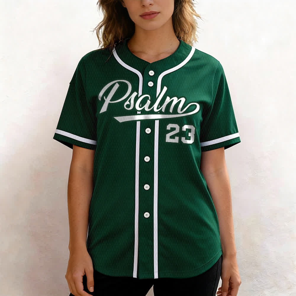 Maglia da baseball unisex Christianartworkshop in stile retrò sportivo con il Salmo 23 - image 48
