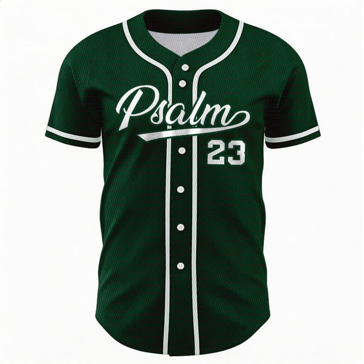 Maglia da baseball unisex Christianartworkshop in stile retrò sportivo con il Salmo 23 - image 43
