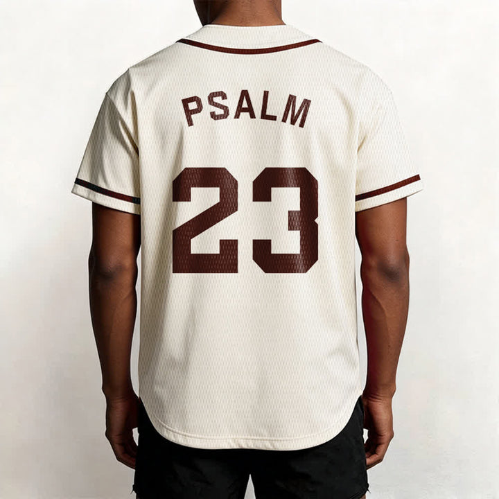 Maglia da baseball unisex Christianartworkshop in stile retrò sportivo con il Salmo 23 - image 55