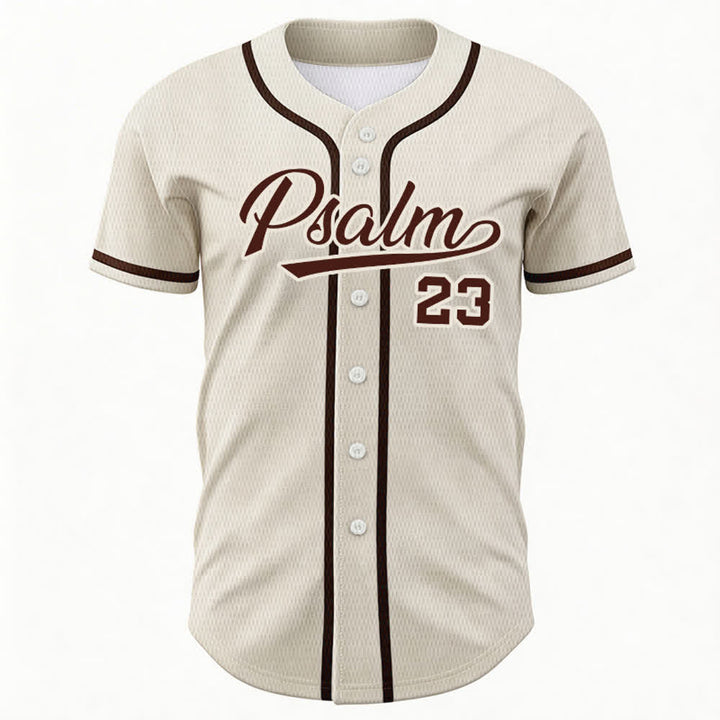 Maglia da baseball unisex Christianartworkshop in stile retrò sportivo con il Salmo 23 - image 50