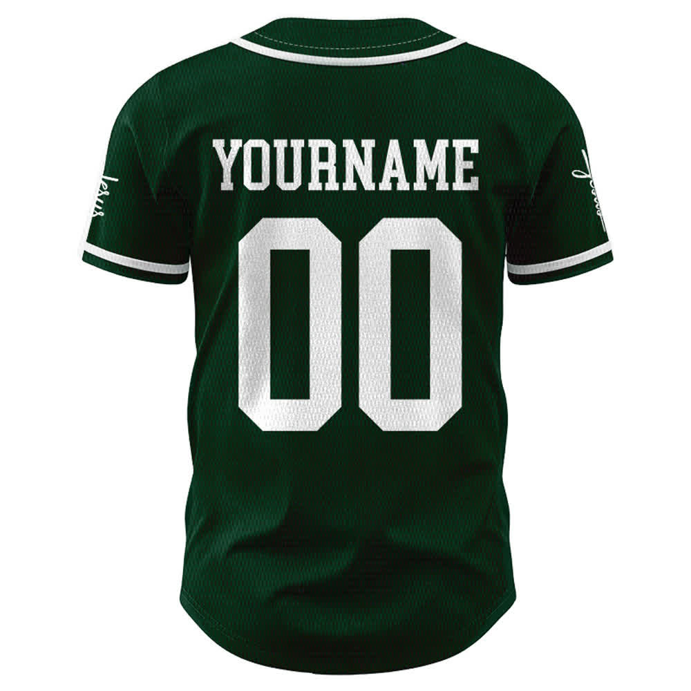 Christianartworkshop Maglia da baseball unisex personalizzata con nome e numero personalizzati per la squadra di Gesù in grassetto - image 46