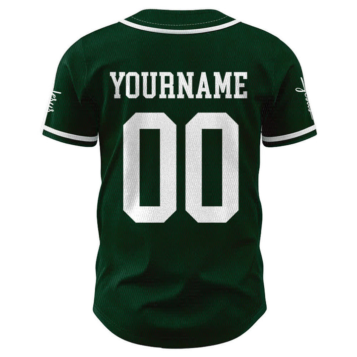 Christianartworkshop Maglia da baseball unisex personalizzata con nome e numero personalizzati per la squadra di Gesù in grassetto - image 46
