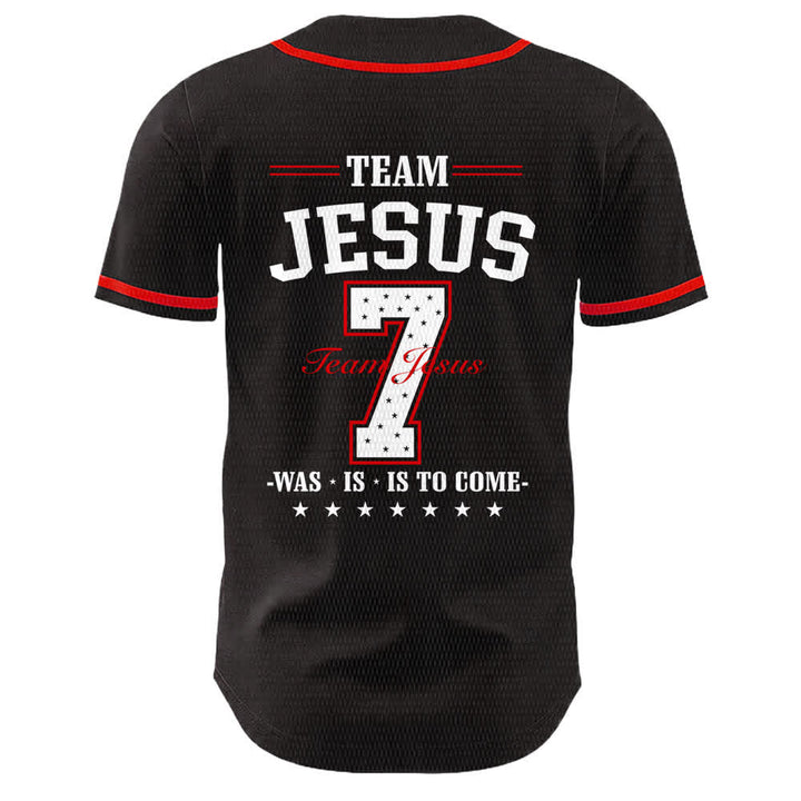 Christianartworkshop Maglia da baseball unisex Team Jesus Number 7 Was Is Is To Come - image 13
