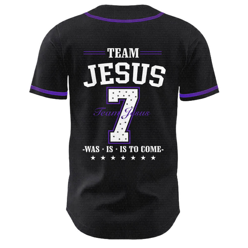 Christianartworkshop Maglia da baseball unisex Team Jesus Number 7 Was Is Is To Come - image 22