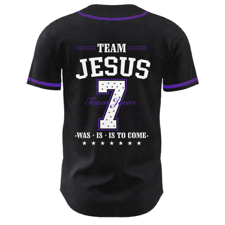 Christianartworkshop Maglia da baseball unisex Team Jesus Number 7 Was Is Is To Come - image 22