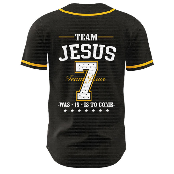 Christianartworkshop Maglia da baseball unisex Team Jesus Number 7 Was Is Is To Come - image 4