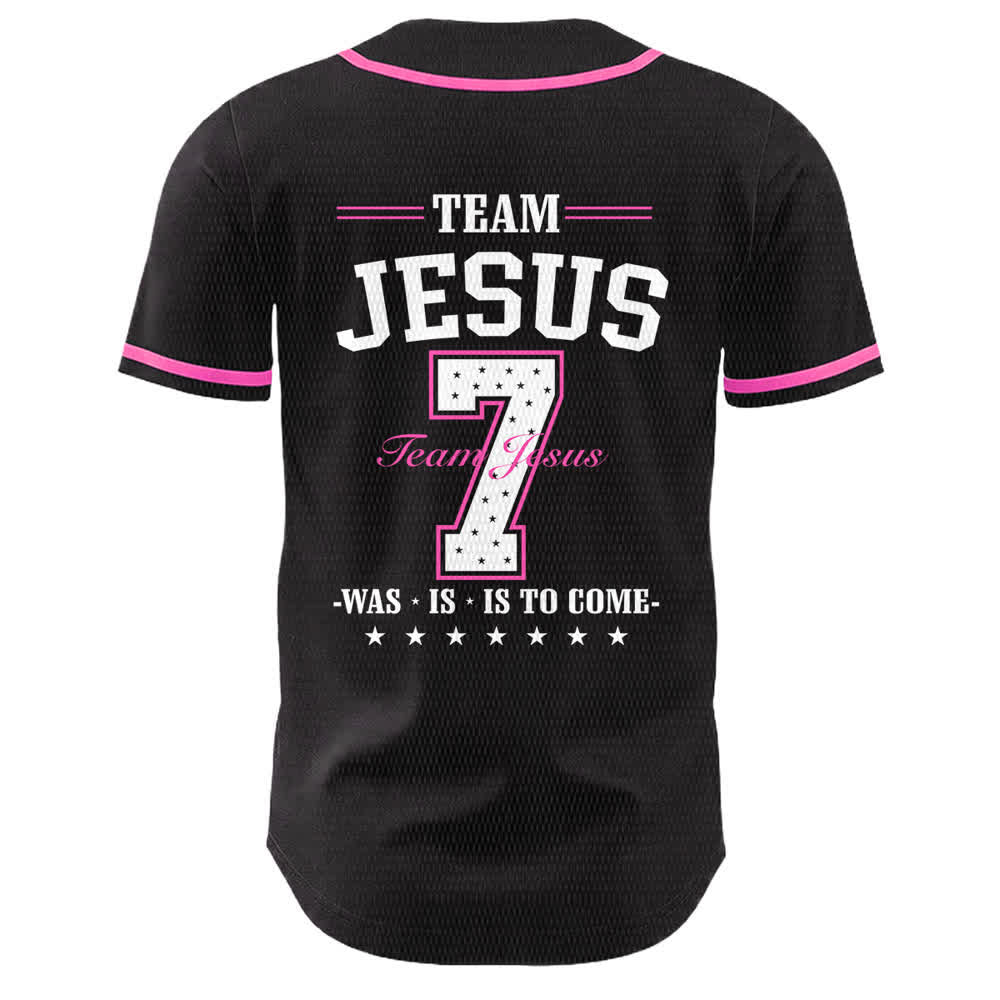 Christianartworkshop Maglia da baseball unisex Team Jesus Number 7 Was Is Is To Come - image 10