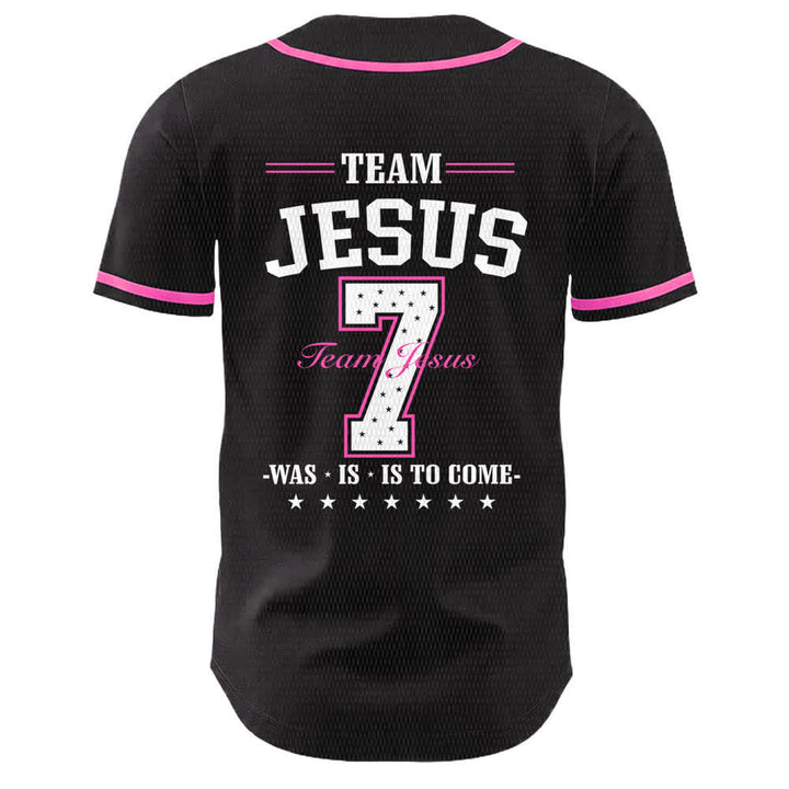 Christianartworkshop Maglia da baseball unisex Team Jesus Number 7 Was Is Is To Come - image 10