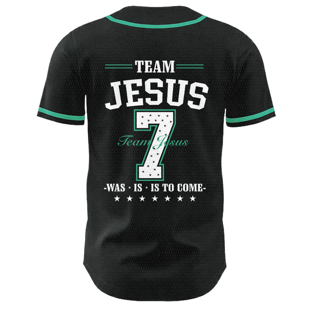 Christianartworkshop Maglia da baseball unisex Team Jesus Number 7 Was Is Is To Come - image 25