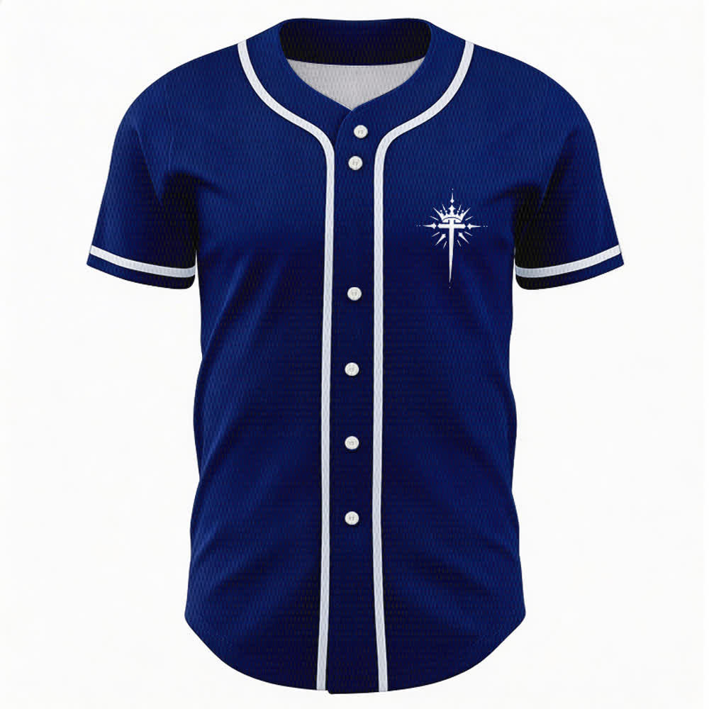 Christianartworkshop Gesù è Re Ali d'angelo Croce Dichiarazione di fede Maglia da baseball personalizzata - image 9