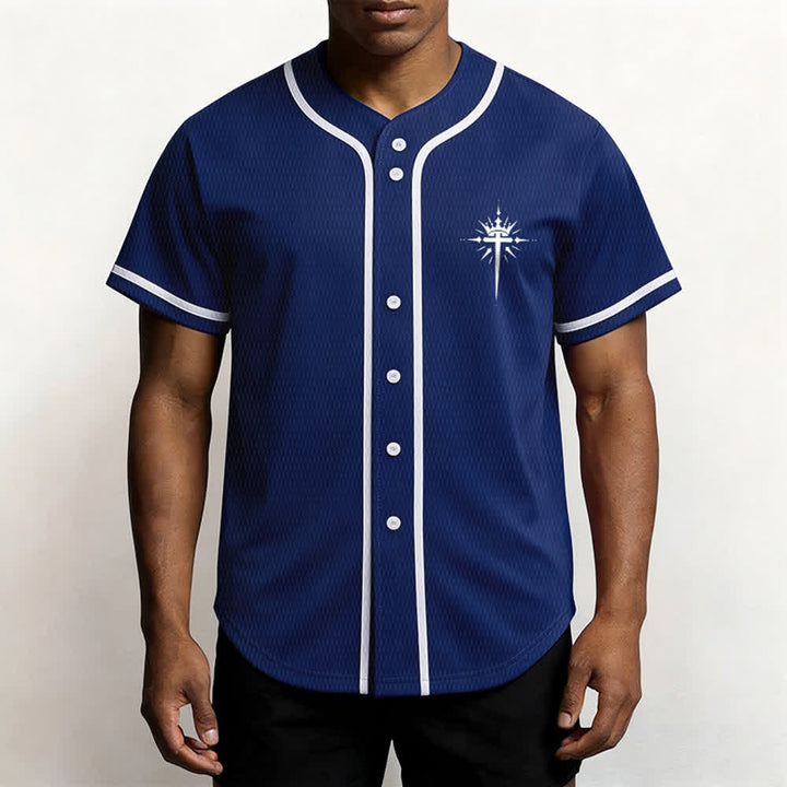 Christianartworkshop Gesù è Re Ali d'angelo Croce Dichiarazione di fede Maglia da baseball personalizzata - image 13