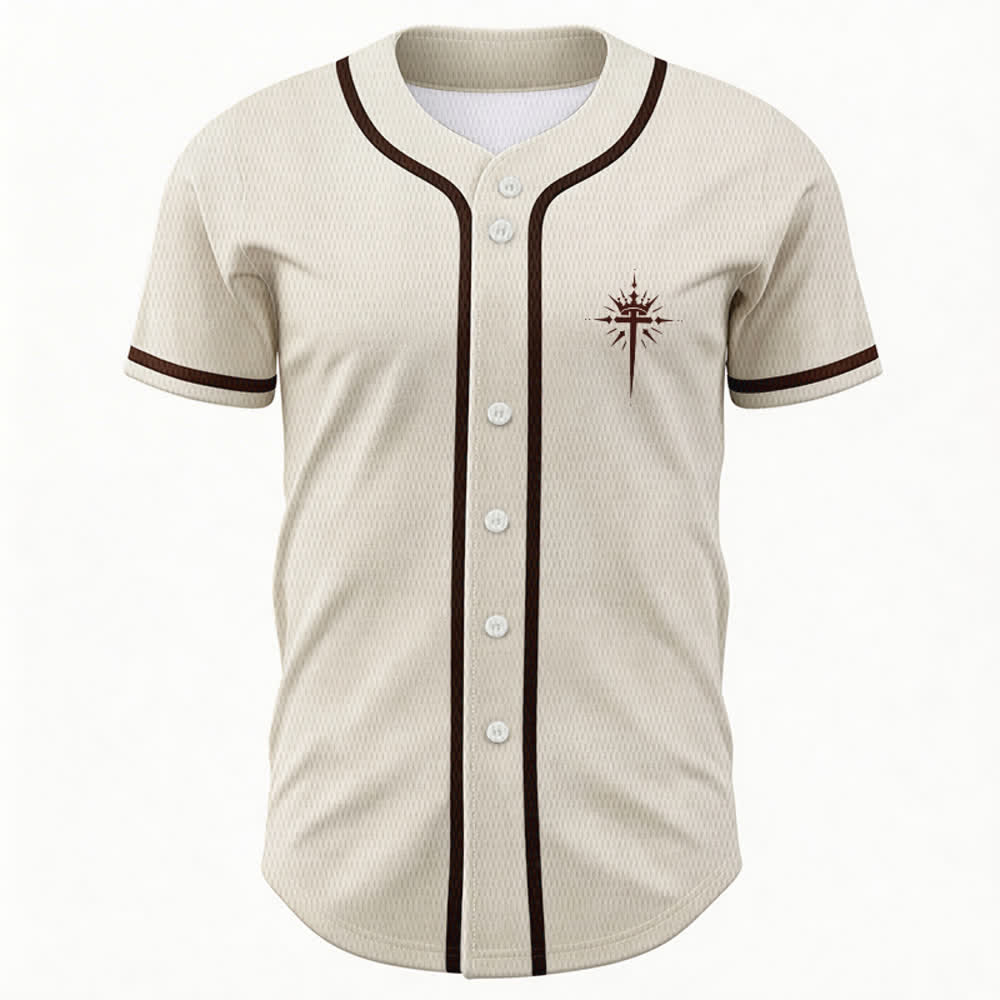 Christianartworkshop Gesù è Re Ali d'angelo Croce Dichiarazione di fede Maglia da baseball personalizzata - image 16