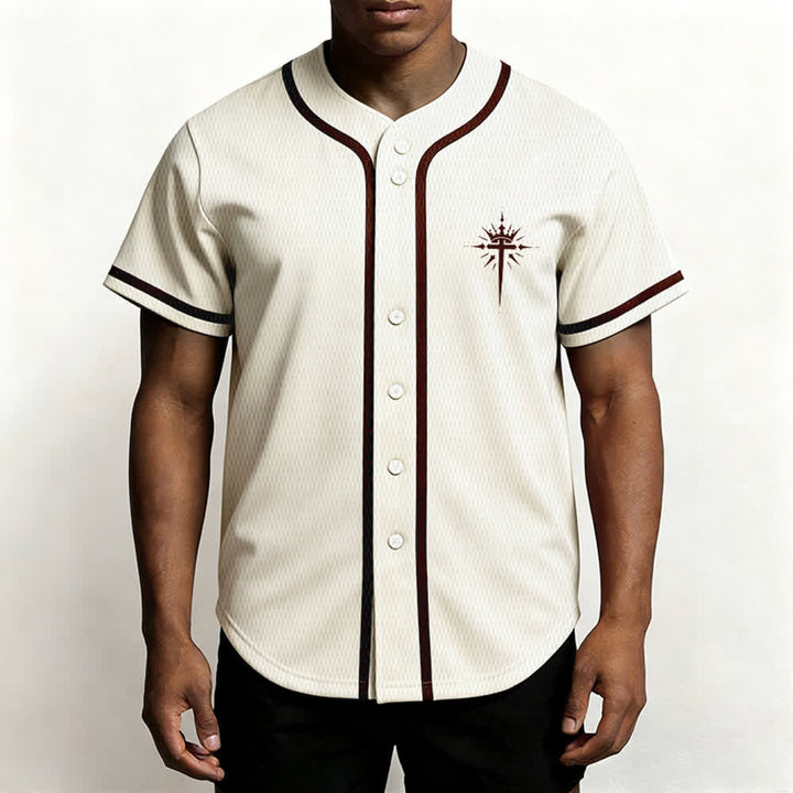 Christianartworkshop Gesù è Re Ali d'angelo Croce Dichiarazione di fede Maglia da baseball personalizzata - image 20