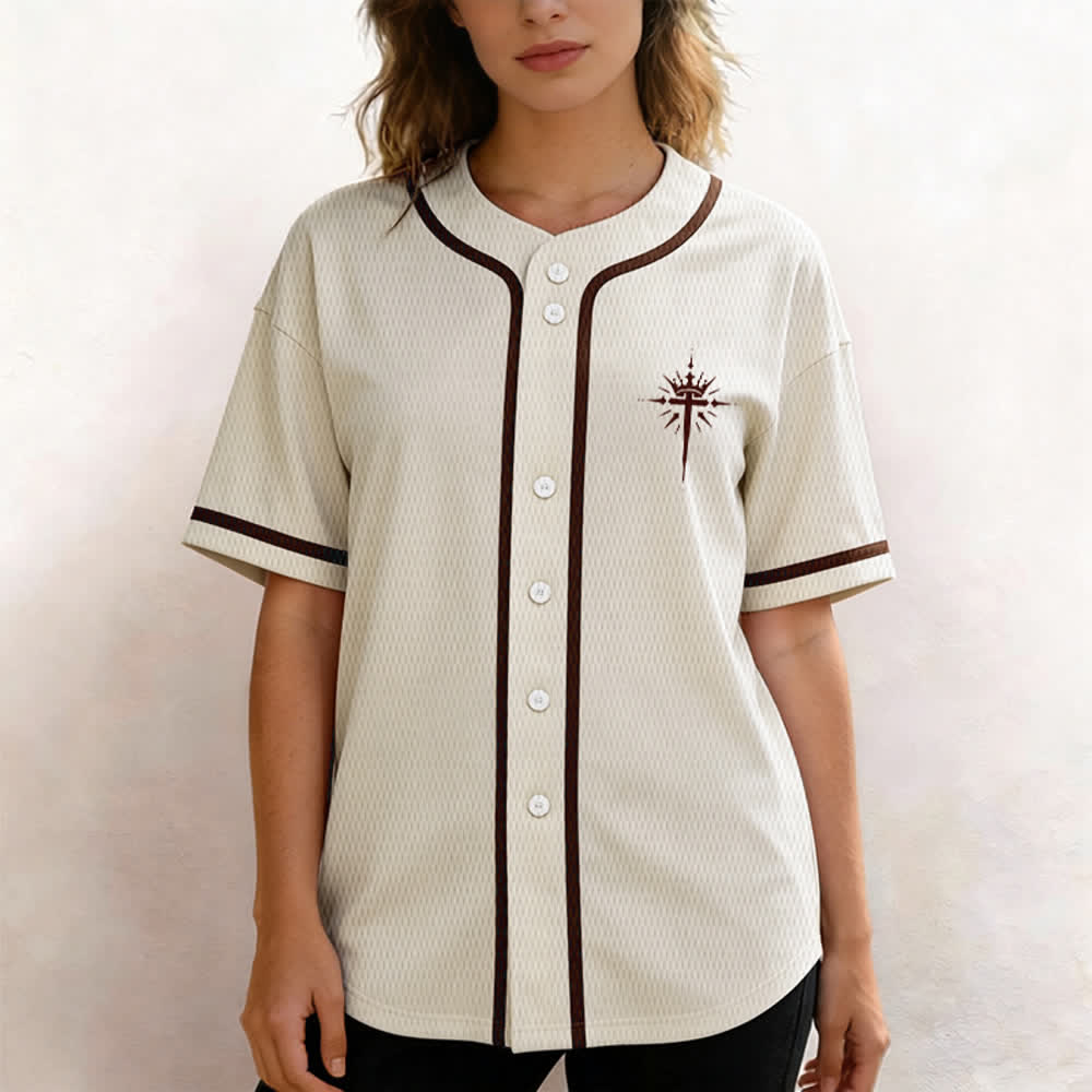 Christianartworkshop Gesù è Re Ali d'angelo Croce Dichiarazione di fede Maglia da baseball personalizzata - image 18