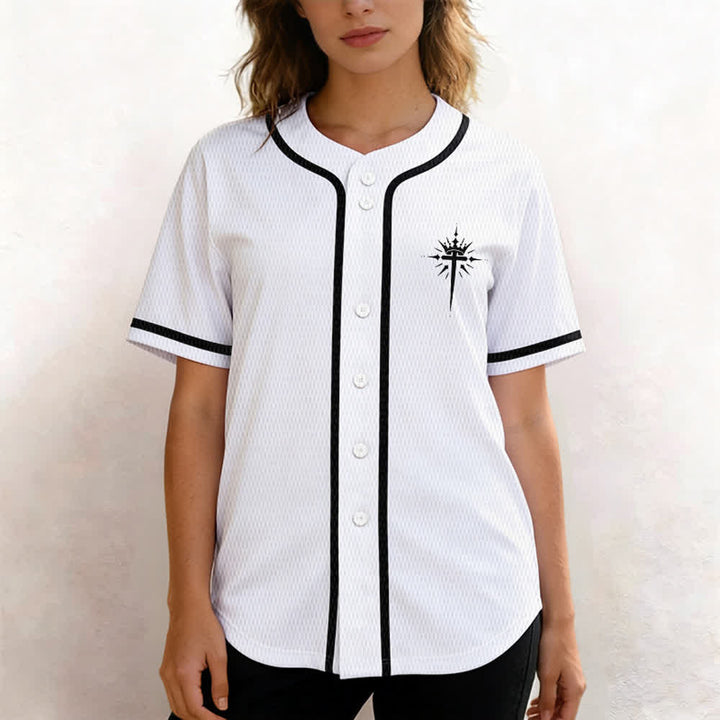 Christianartworkshop Gesù è Re Ali d'angelo Croce Dichiarazione di fede Maglia da baseball personalizzata - image 25